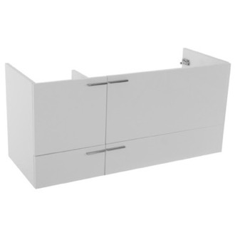 Vanity Cabinet 47 Inch Wall Mount Glossy White Double Bathroom Vanity Cabinet ACF L412W
